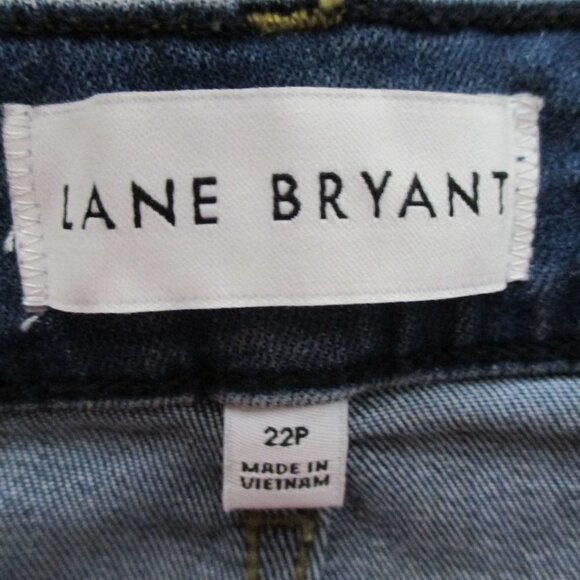 Lane Bryant Jeans Denim Boyfriend Capris Blue Pride Rainbow Heart Plus Size 22P - Picture 12 of 12